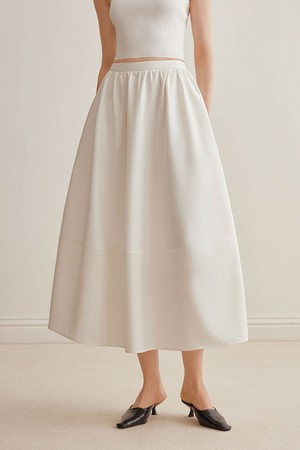 Patchwork white skirt