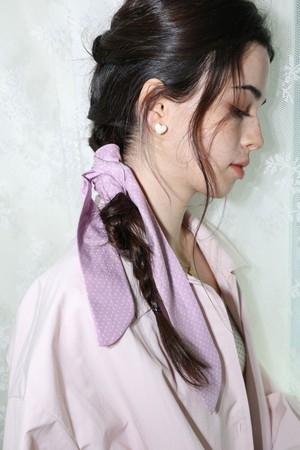 Dot pattern twilly scarf_2color