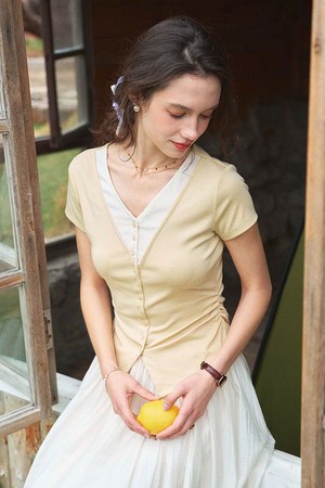 Shadow basic v-neck cardigan_3color