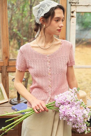 Breathable knit cardigan_2color