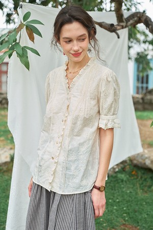 Poem french texture blouse