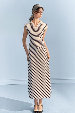 YY_Striped sleeveless dress