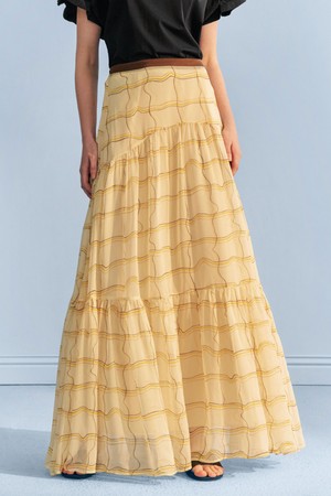 YY_Stripe print design skirt