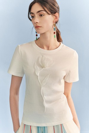 YY_Flower tulip white top