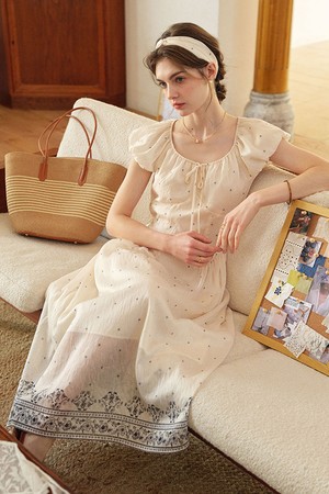 Polka dot feminine dress