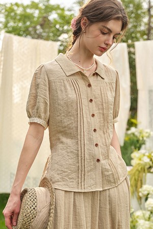 Puff clock french blouse