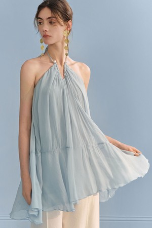 Open back halterneck