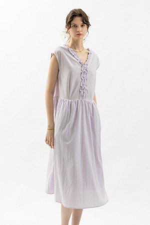 Lavender frill long dress
