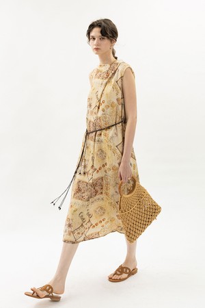 Resort sleeveless dress_BROWN