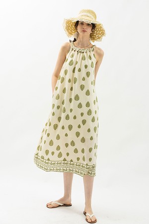 Leaf garden resort dress_2color