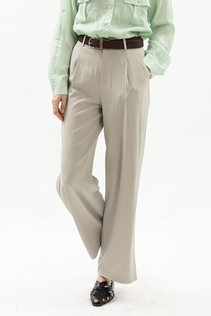 Soft satin lounge pants_GRAY