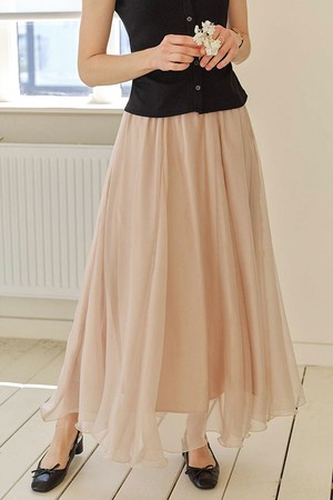 Swing curled pink skirt