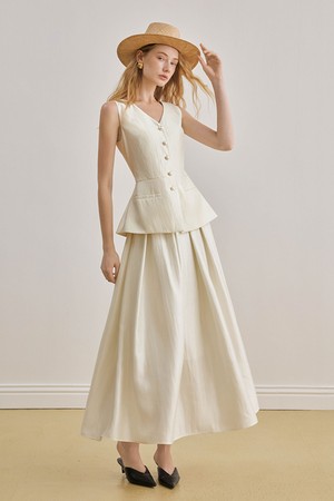Fake two pieces splice dress