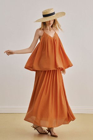 Piece v-neck camisole dress