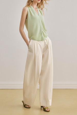 Straight wide-leg pants