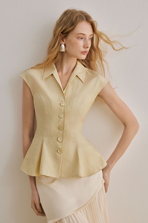 French v-neck vest top