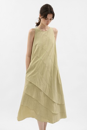 WD_Soft crinkle sleeveless dress_LIGHT BEIGE