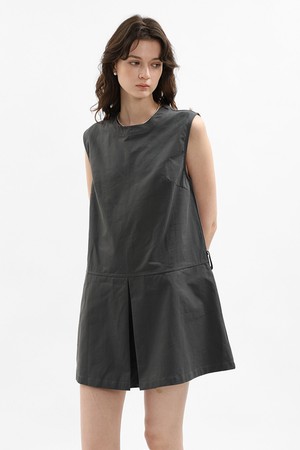 Sleeveless a-line mini dress_2color