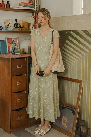 Garden bloom dress_GREEN