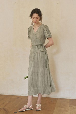 Irregular strap short-sleeved dress