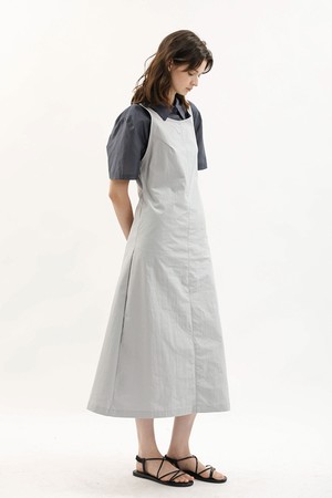 Minimal sleeveless flare dress_2color