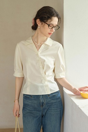 Waist-cuff shirt_2color