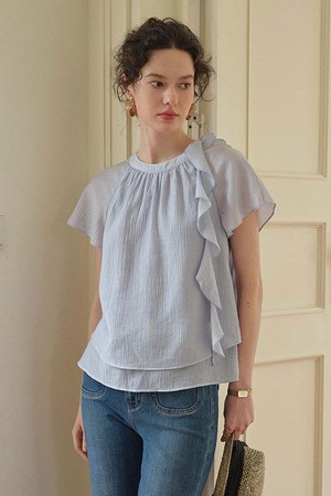 Double-layer ribbon top_2color