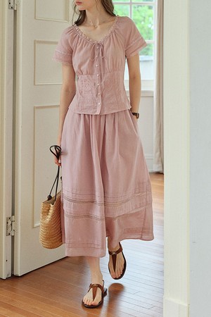 Tencel gentle long skirt