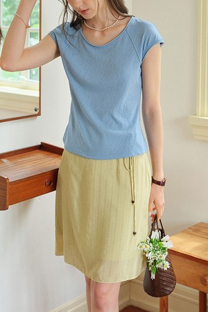 Drawstring elegant skirt
