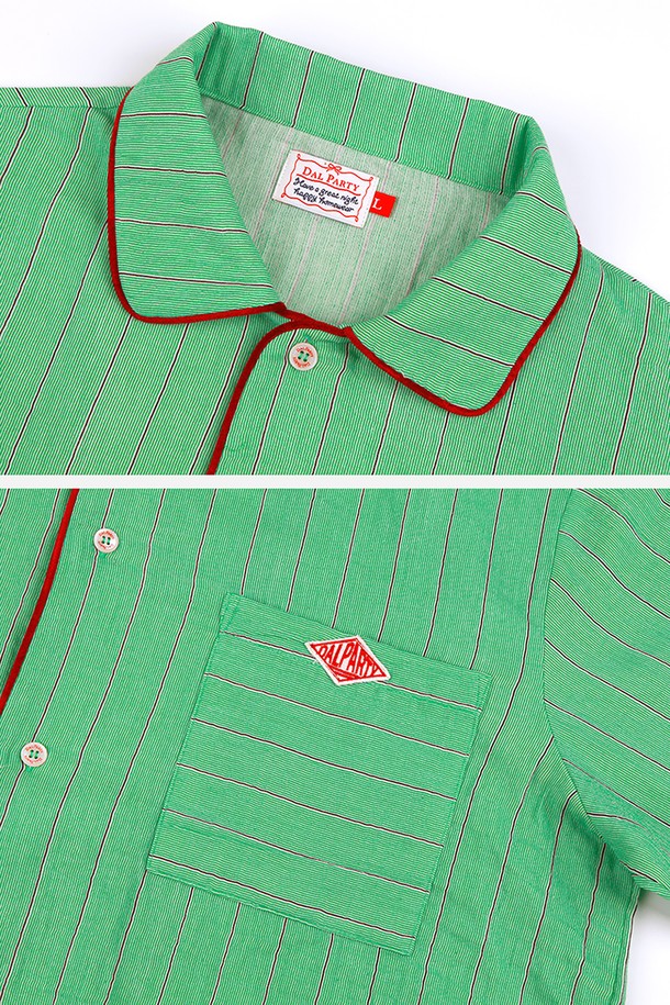 달파티 멜론 파자마 세트는 부드러운 면 소재로 제작되어 흡습 및 통기 기능이 뛰어난 남성용 수면 파자마 세트입니다. 싱그러운 그린 컬러에 파이핑 무늬가 더해져 산뜻한 디자인을 자랑하며, 바이오워시 가공, 저먼지, 알러지프리 원단을 사용하여 편안한 착용감을 선사합니다. 버튼식 여밈과 허리 밴딩, 사이드 포켓으로 실용성을 높인 사계절용 파자마입니다.
