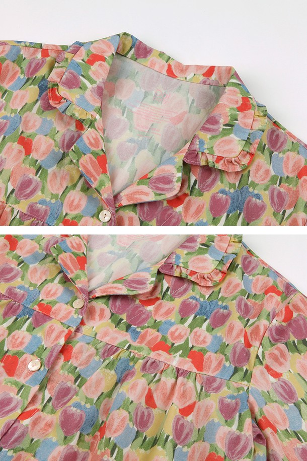 달콤한 꿈을 선사할 '달파티' 튤립프릴 파자마 세트입니다. 부드러운 면 소재로 제작되어 편안한 착용감을 제공하며, 봄, 여름 시즌에 적합합니다. 사랑스러운 튤립 플라워 패턴과 프릴 디테일이 로맨틱하고 걸리시한 스타일을 연출합니다. 핑크, 그린 두 가지 컬러로 제공되며, 반소매 상의와 하의 세트로 구성되어 집콕룩 또는 휴가룩으로 활용하기 좋습니다. 편안한 수면을 위한 완벽한 선택입니다.
