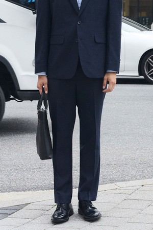 소프트터치 투톤 포멀 팬츠_네이비 (클래식핏)_SSLTD54CSN