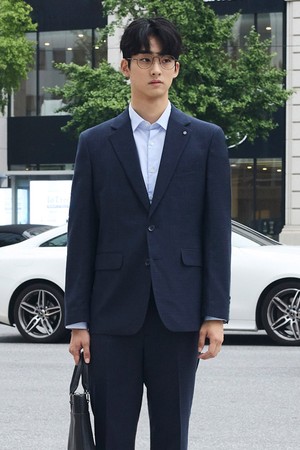 소프트터치 투톤 포멀 자켓_네이비 (클래식핏)_SSJTD54CSN