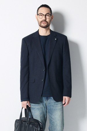 투톤 자스페 패턴 포멀 자켓_네이비 (클래식핏)_SSJTC53CCN