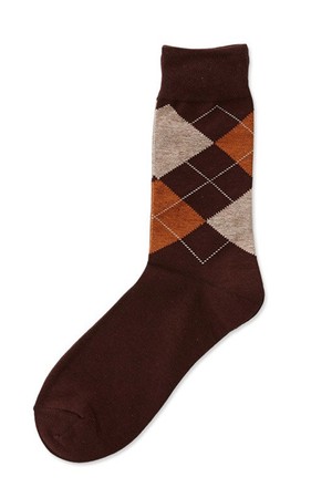 [DIEMS by STCO]브라운 아가일 포멀 레귤러 삭스_DSCUZ15ZCH