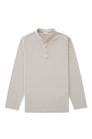 [DIEMS by STCO]리플조직 헨리넥 티셔츠_그레이 (클래식핏)_DTSUZ31CSG