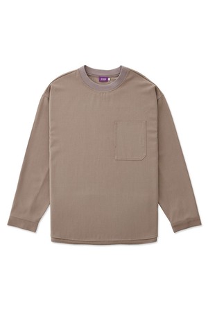 커프스 소매 긴팔 티셔츠_베이지 (오버핏)_STSUA06OSD