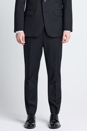 울 사방스판 에센셜 수트 팬츠_블랙 (슬림핏)_SSLUZ11SSB