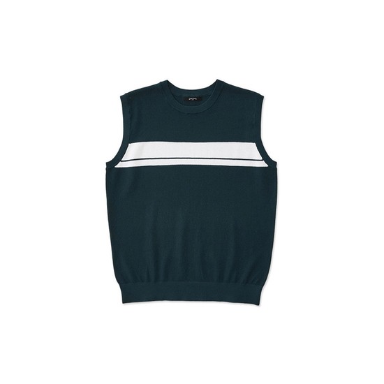 [DIEMS by STCO][GOLF] 블록 라운드 니트 베스트_그린 (클래식핏)_DGKUB12CME