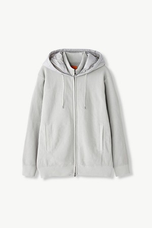 [RNW] 나일론 후드 니트 집업 그레이 (세미오버핏)_SWIVA03NSG