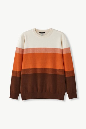 [DIEMS by STCO]골프 블록 니트_오렌지 (클래식핏)_DGKVA62CMO