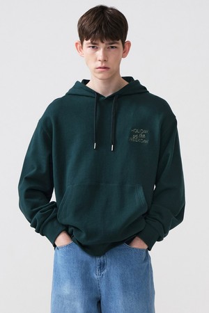 [DIEMS by STCO]레터링 후드 맨투맨_그린 (오버핏)_DTSVA66CSE