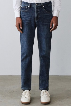 [DIEMS by STCO]베이직 워싱 스트레치 데님 팬츠_네이비 (컴포트핏)_DDMVZ02CSN