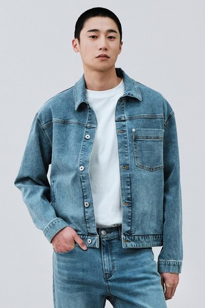 [DIEMS by STCO]원포켓 어반 데님 자켓_블루 (오버핏)_DJPVA64OSL