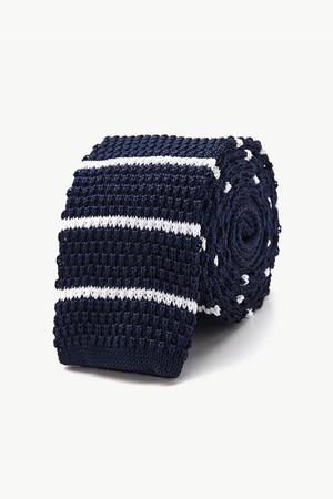 스트라이프 니트 타이 네이비_CNTVZ11BSN