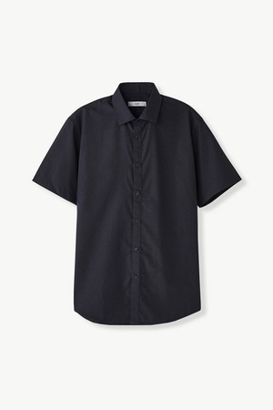 [코디갤러리 by STCO]AM.07 레귤러 카라 에센셜 반팔 셔츠_다크 네이비 (슬림핏)_CDSVB02BS7