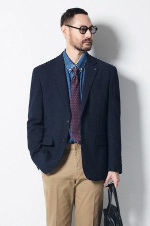 ITALY MARLANE 투톤 울 자켓_네이비 (릴렉스핏)_SJAUD93NSN