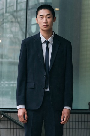 Motion-Free 에센셜 수트 자켓_네이비 (클래식핏)_SSJVB52CSN