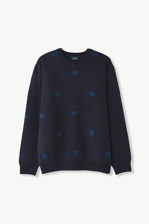 스몰 프레즐 올오버 니트_네이비 (세미오버핏)_SKTUC52NAN