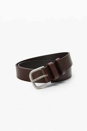 다크브라운 통가죽 벨트 브라운_SBEVZ79TSH